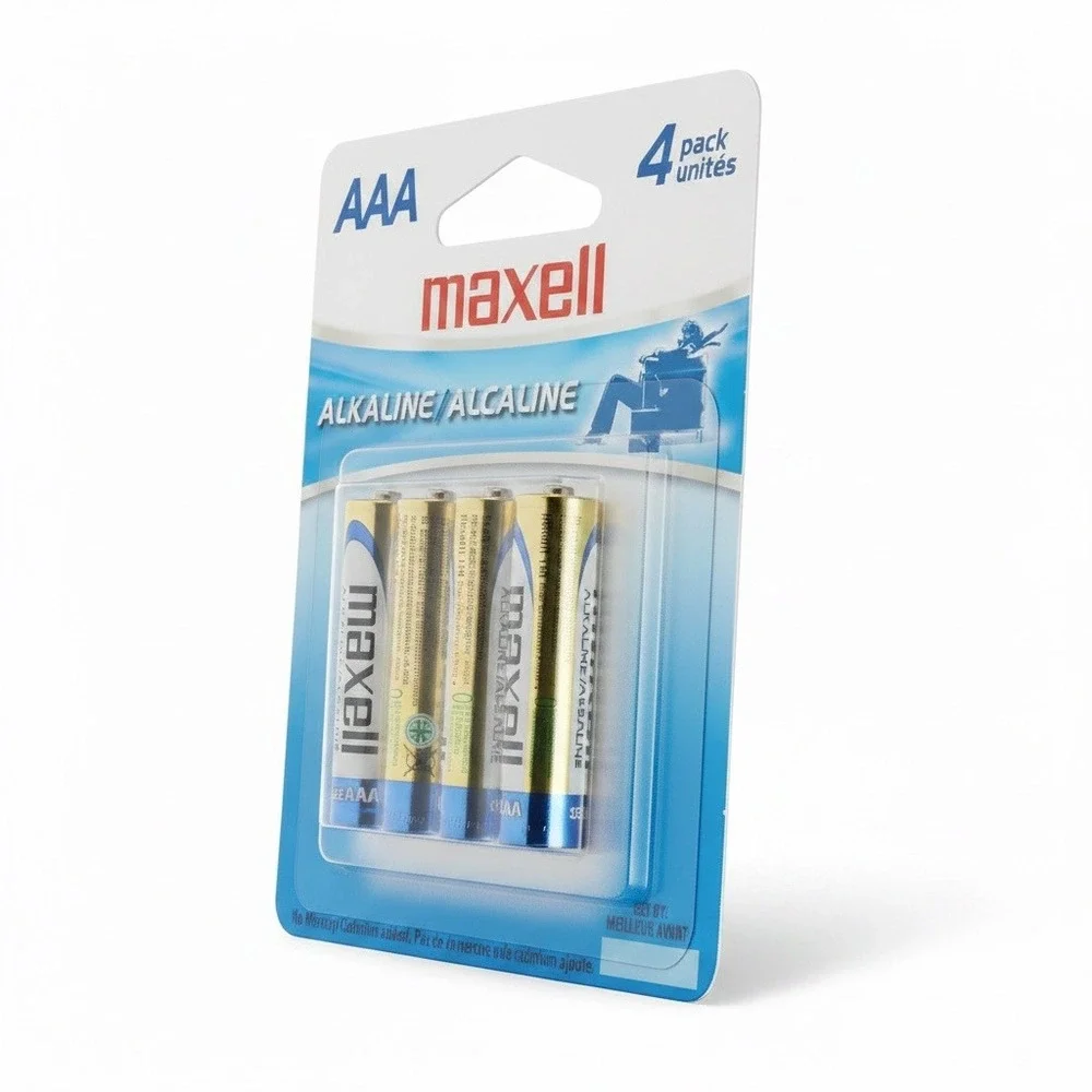 Pack of 1 MAXELL Ready-to-go Long Lasting and Reliable Alkaline AAA Battery 4 CT